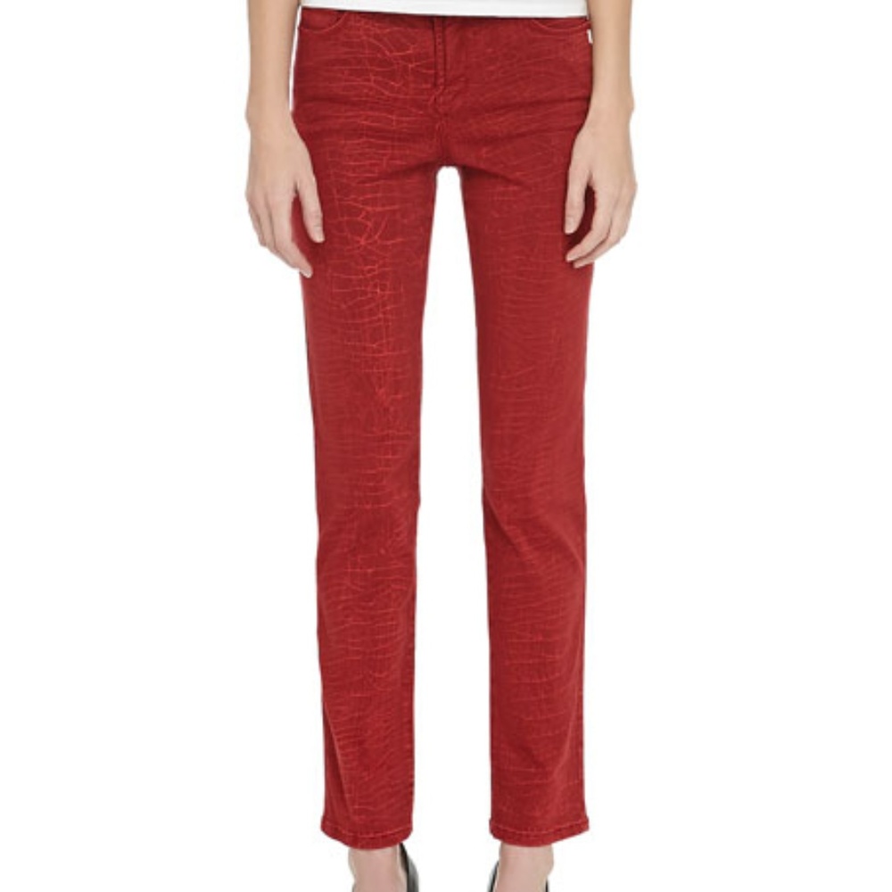 Not Your Daughter Jeans Shattered Skinny Size 2 Red